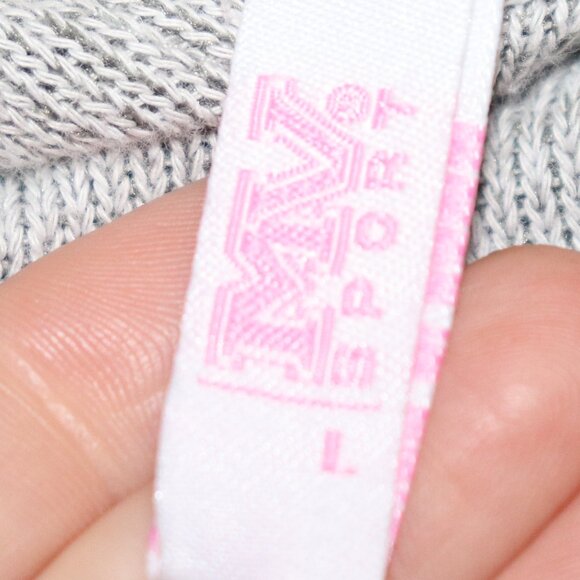 Tawas Bay MI Gray and pink Knit hooded sweater Size Large - Picture 5 of 6